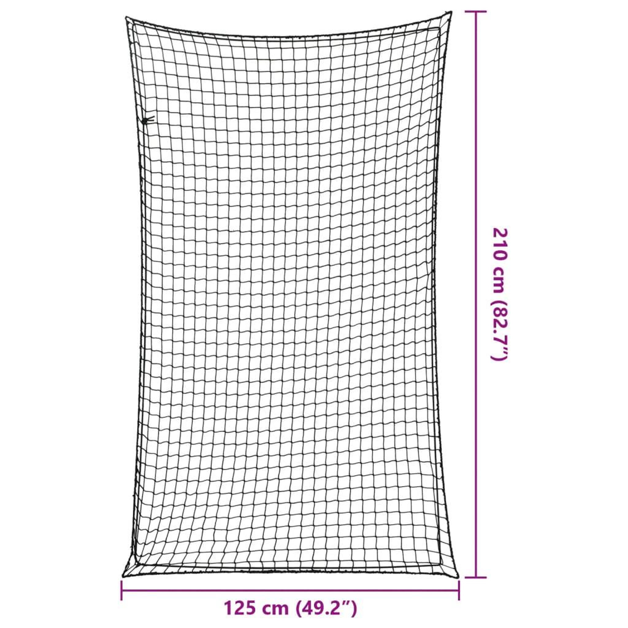 Voir la diapositive 6 : VIDAXL Filet pour remorque avec corde elastique noir 2,1x1,25 m PP