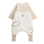 Petit Béguin Turbulette d'hiver avec pieds retroussables et manches amovibles Cracotte. Coloris disponibles : Beige