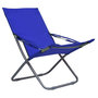 Voir la diapositive 3 : VIDAXL Chaises pliables de plage lot de 2 Tissu Bleu