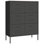 Voir la diapositive 2 : VIDAXL Armoire a tiroirs Anthracite 80x35x101,5 cm Acier