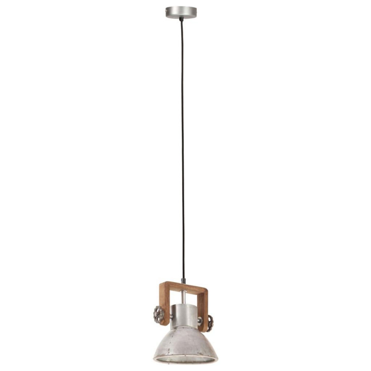 VIDAXL Lampe suspendue industrielle 25 W Argente Rond 19 cm E27
