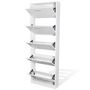 Voir la diapositive 4 : VIDAXL Meuble a chaussures en bois avec 5 compartiments Blanc