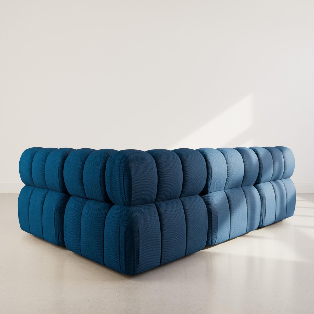 LISA DESIGN Ruby - canapé modulable d'angle droit 5 places en velours texturé