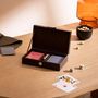 Voir la diapositive 4 : ATMOSPHERA Coffret Jeu de Cartes  Jule  19cm Marron