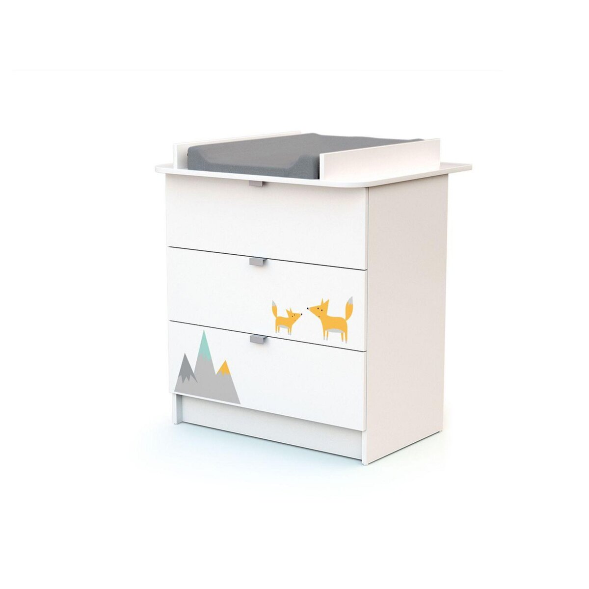 Commode à langer 3 tiroirs Renard Blanc