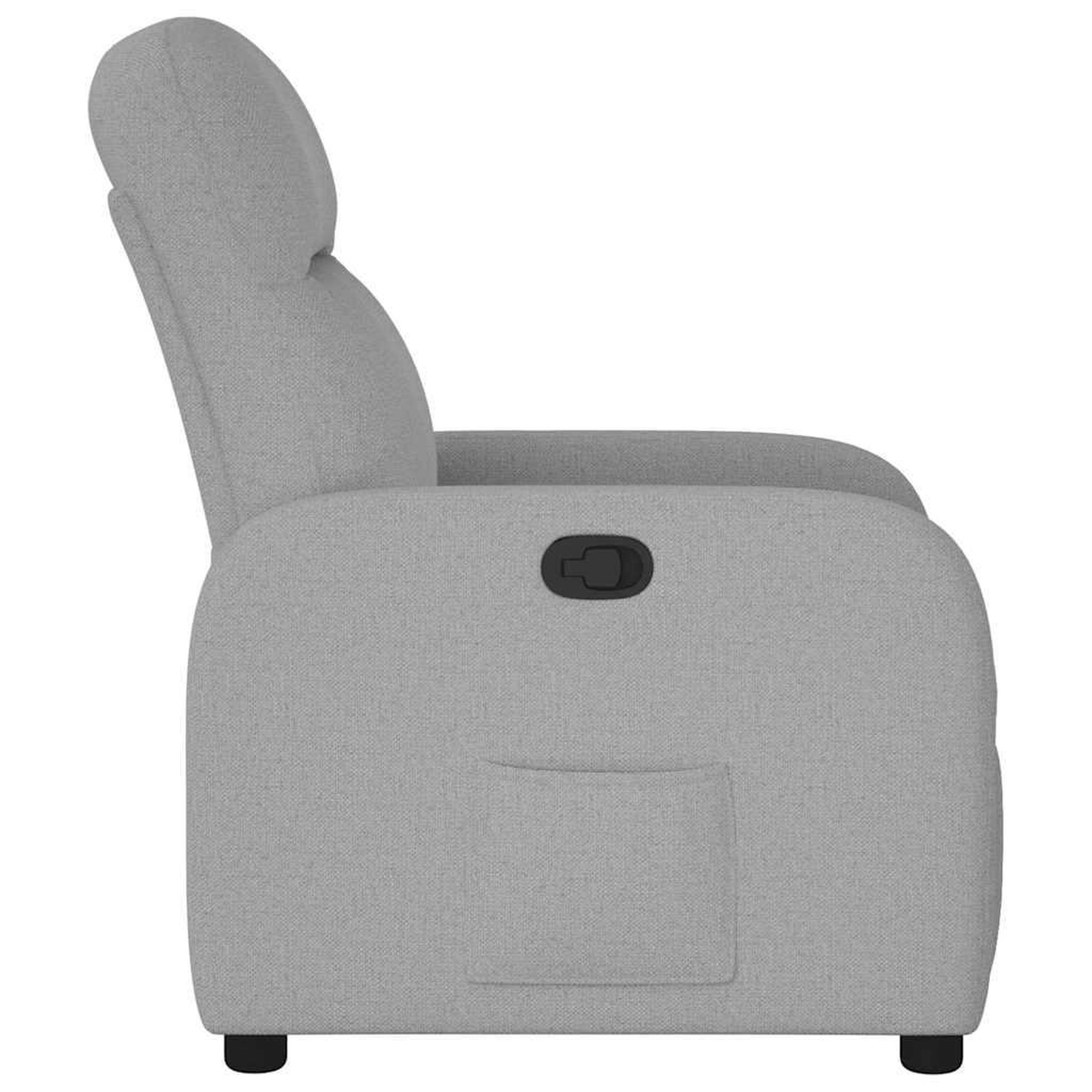 Voir la diapositive 4 : VIDAXL Fauteuil inclinable gris nuage tissu