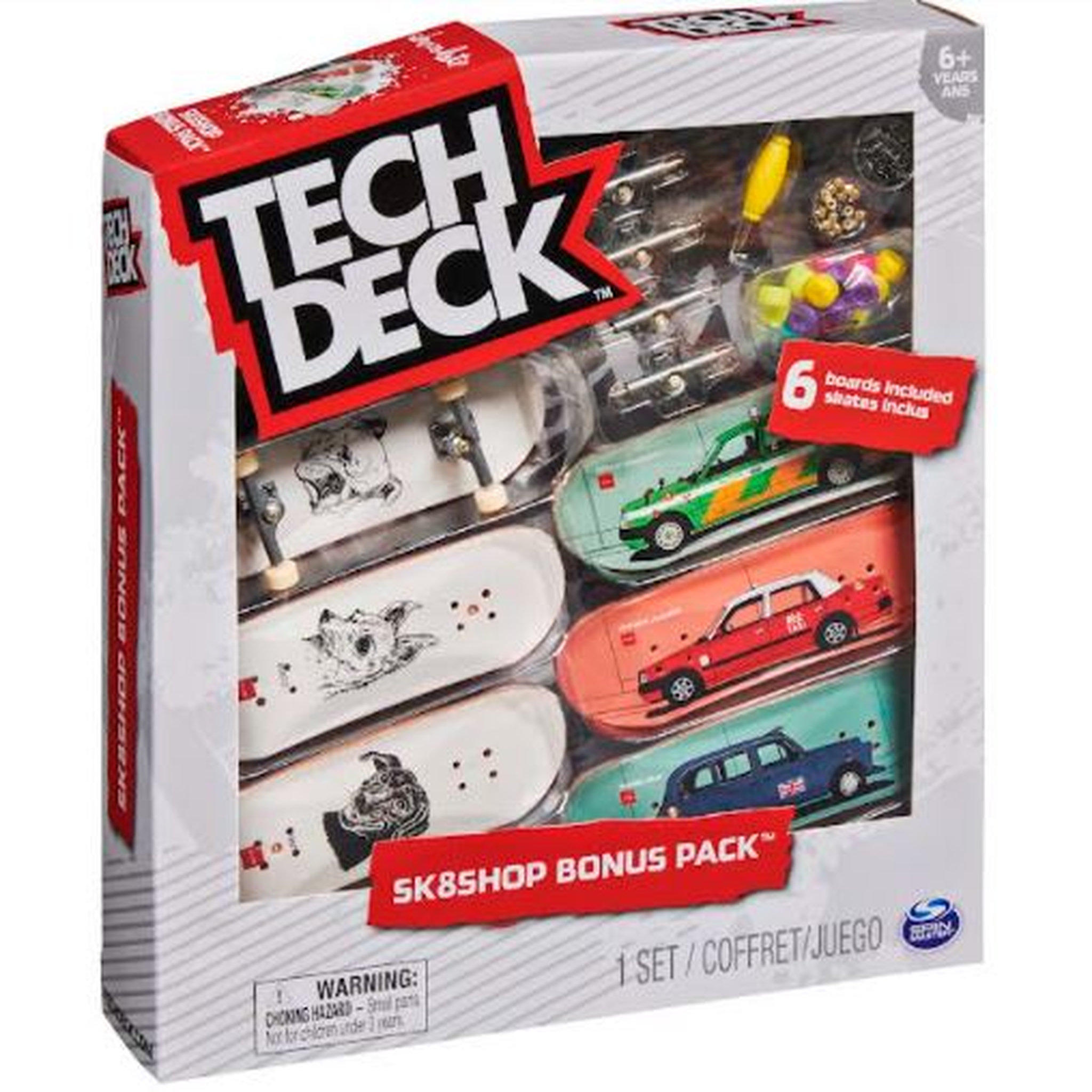 Voir la diapositive 2 : SPIN MASTER Miniature - Skate Shop bonus pack Tech deck Animal / Voiture