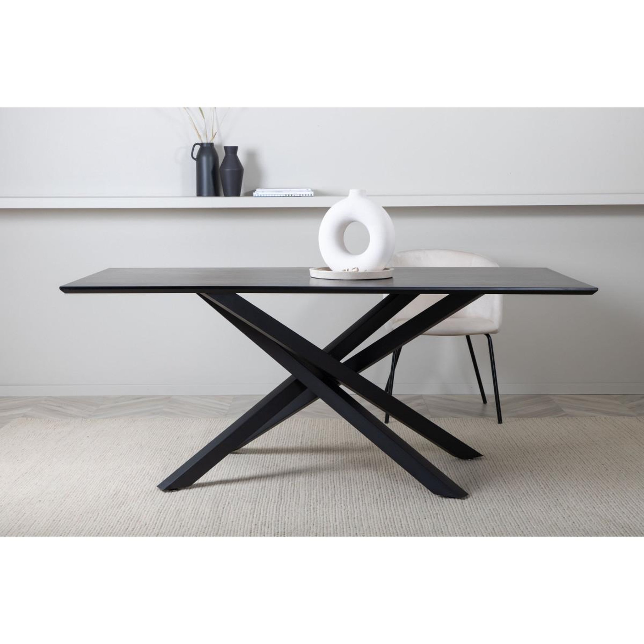 Voir la diapositive 6 : Paris Prix Table à manger  piazza  180cm noir