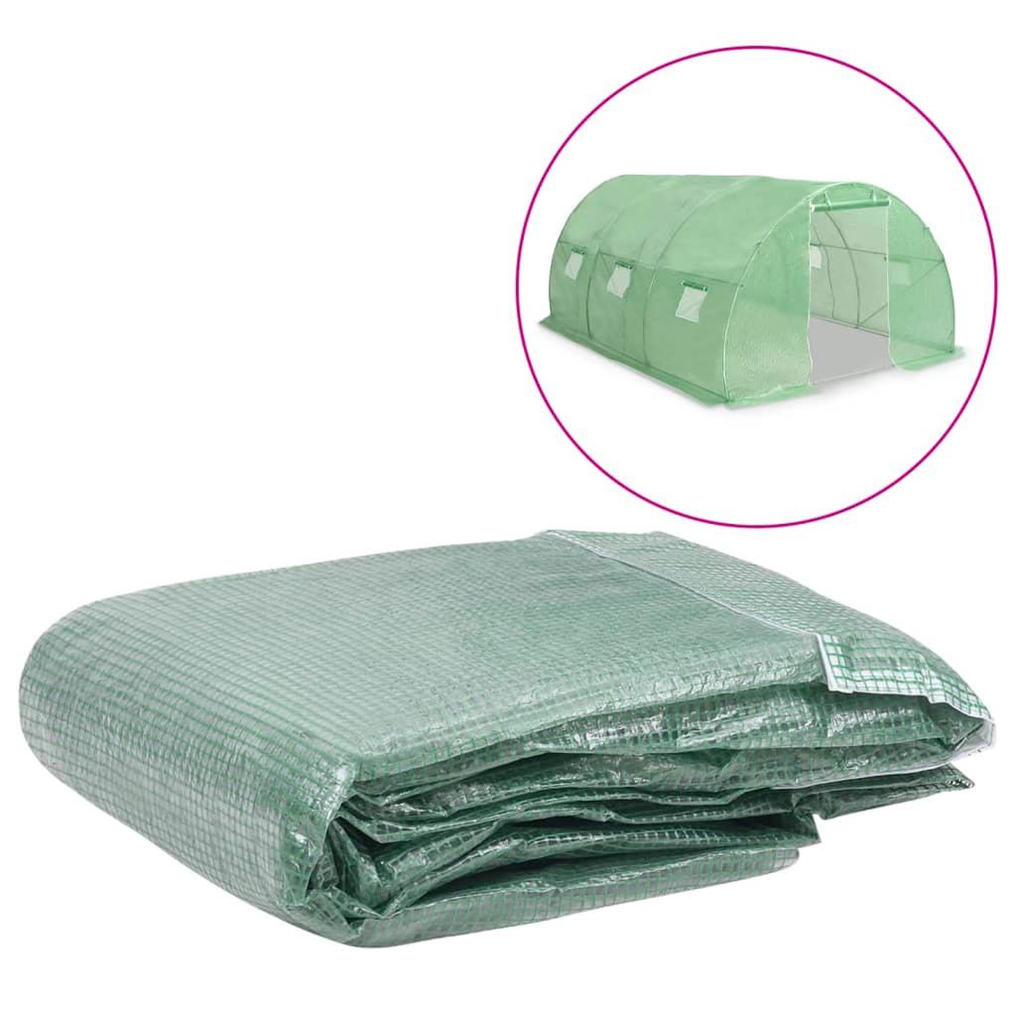Voir la diapositive 1 : VIDAXL Couverture de remplacement de serre (13,5m^2) 300x450x200cm Vert