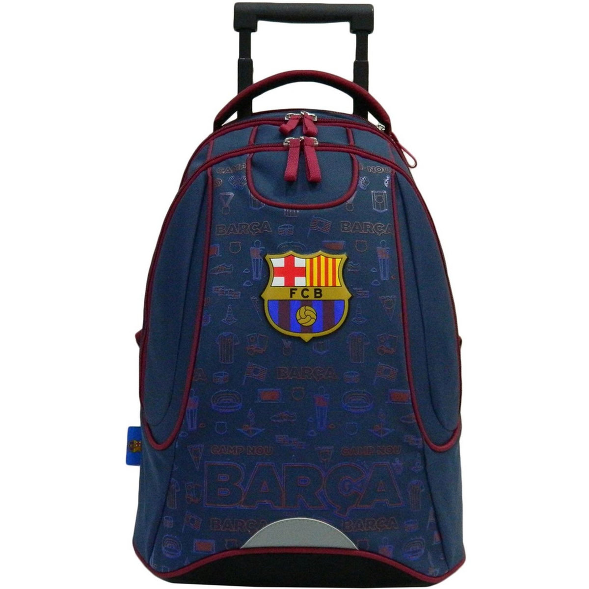 FC Barcelona Sac à dos à roulettes bleu FC BARCELONE