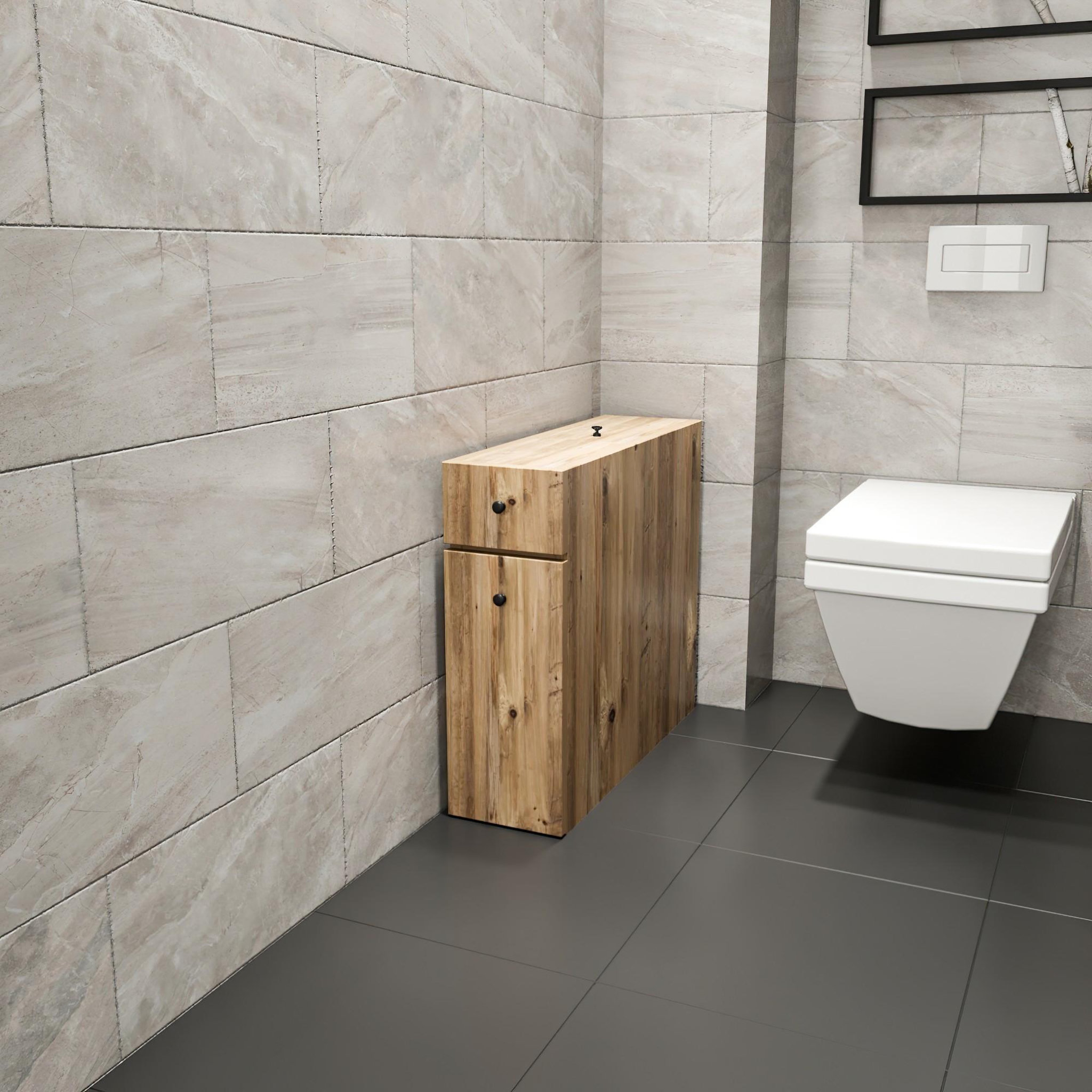 Voir la diapositive 3 : Habitat et Jardin Meuble de toilette en bois  calencia  - 20 x 60 x 55 cm - marron