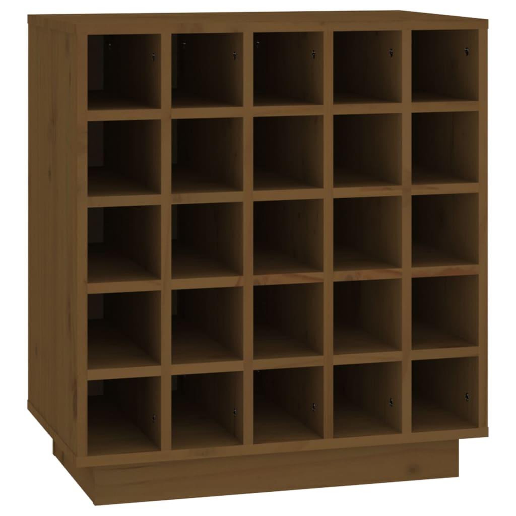 Voir la diapositive 2 : VIDAXL Armoire a vin Marron miel 55,5x34x61 cm Bois de pin massif