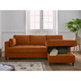 Voir la diapositive 4 : LISA DESIGN Anna - canapé d'angle droit - 4 places - convertible avec coffre - en velours