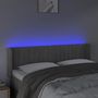 Voir la diapositive 4 : VIDAXL Tete de lit a LED Gris clair 147x16x78/88 cm Velours