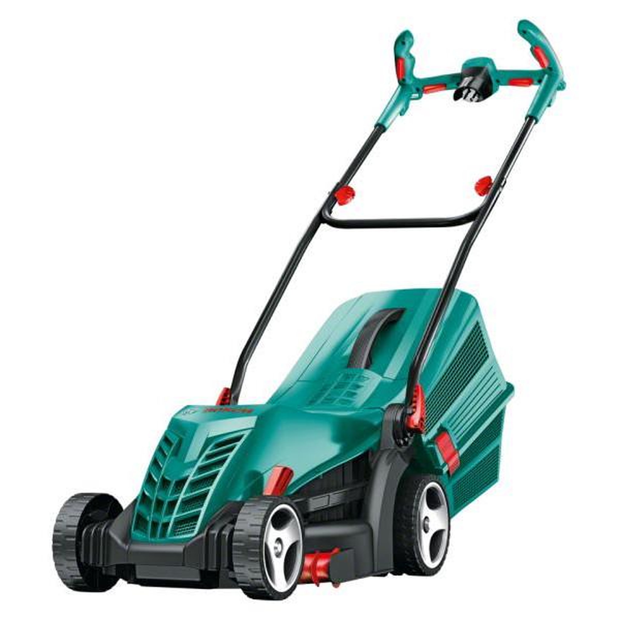 Voir la diapositive 1 : BOSCH Tondeuse a Gazon   électrique - BOSCH - ARM 37 - 1400W - 37 cm - Bac de ramassage 40L