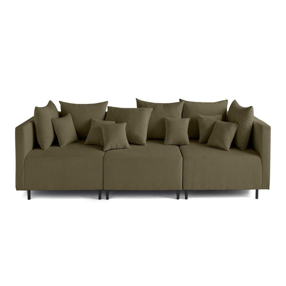 LISA DESIGN Edinburg - canapé modulable 3 places - velours côtelé