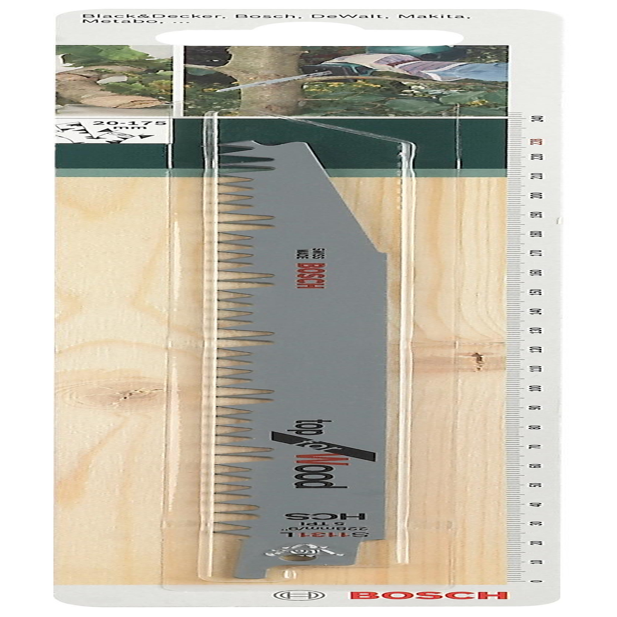 BOSCH Lot de 2 lames coupe rapide et grossière BOSCH S1131l pour scie sabre ou égoïne