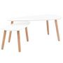 Voir la diapositive 2 : VIDAXL Ensemble de tables basses 2 pcs Bois de pin massif Blanc