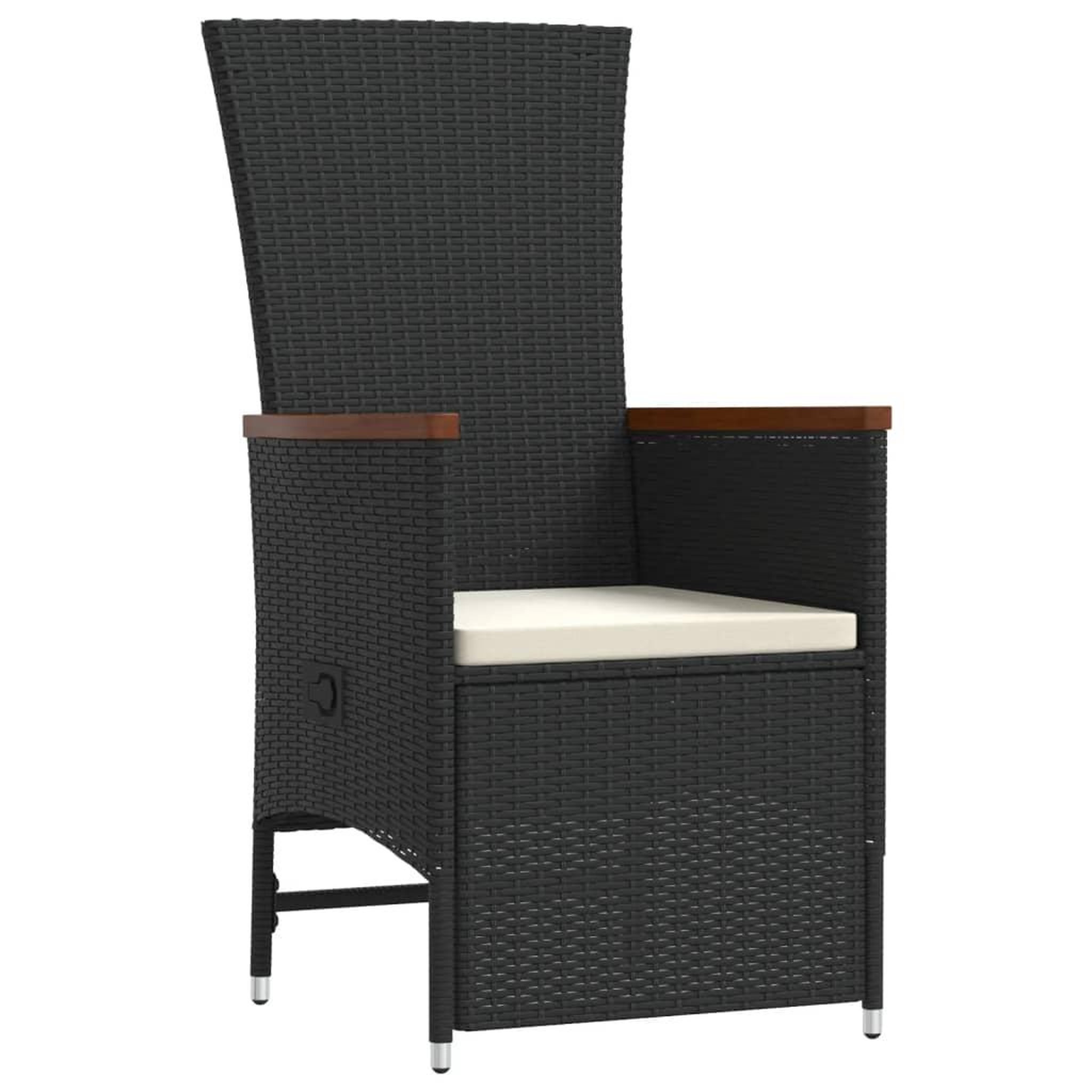 Voir la diapositive 3 : VIDAXL Ensemble a manger de jardin 9pcs coussins noir resine tressee