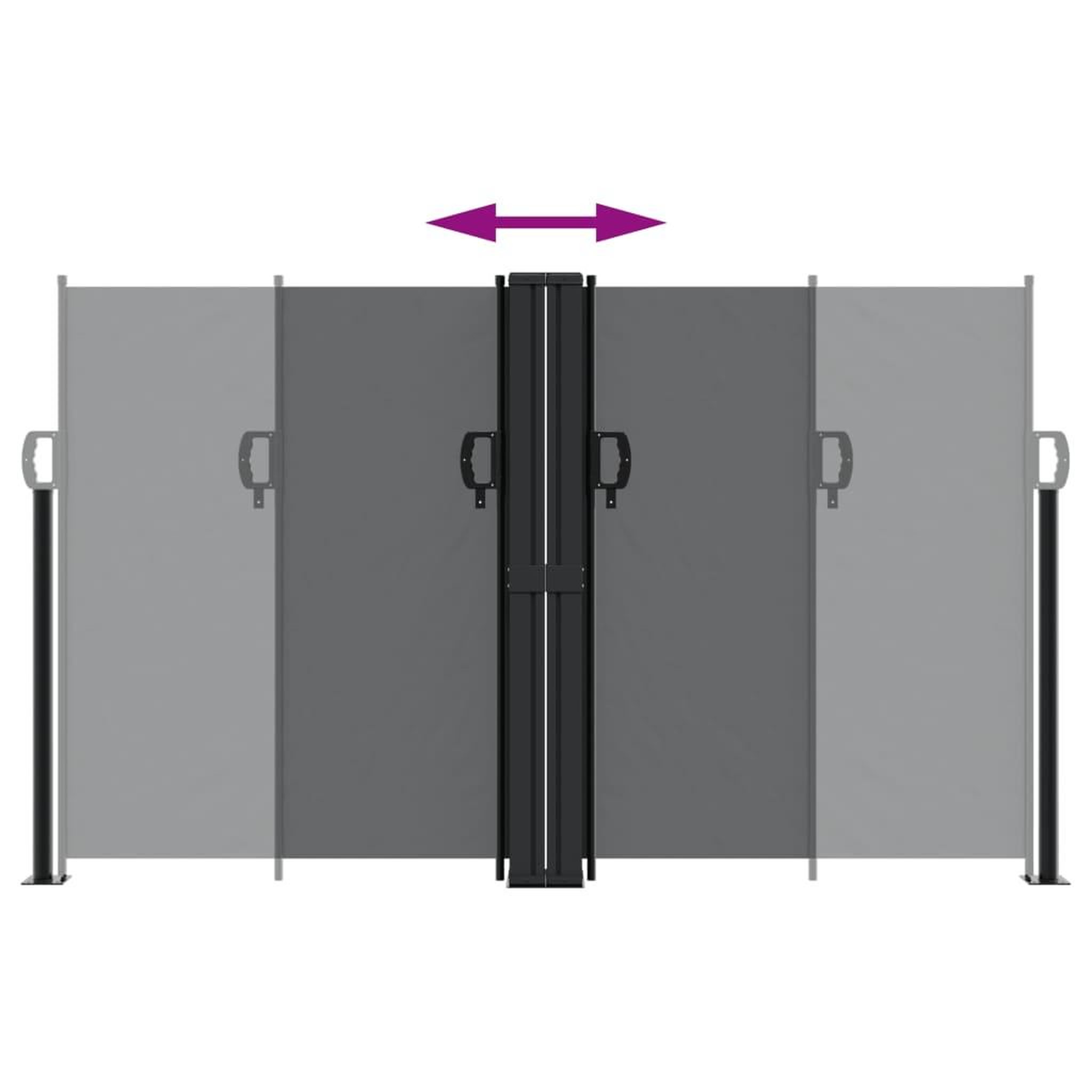 Voir la diapositive 5 : VIDAXL Auvent lateral retractable noir 140x1200 cm