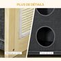 Voir la diapositive 6 : PAWHUT Maison grattoir pour chat - niche chat panier chat - 2 coussins housses amovibles, 2 niv. - bois de pin polyester gris