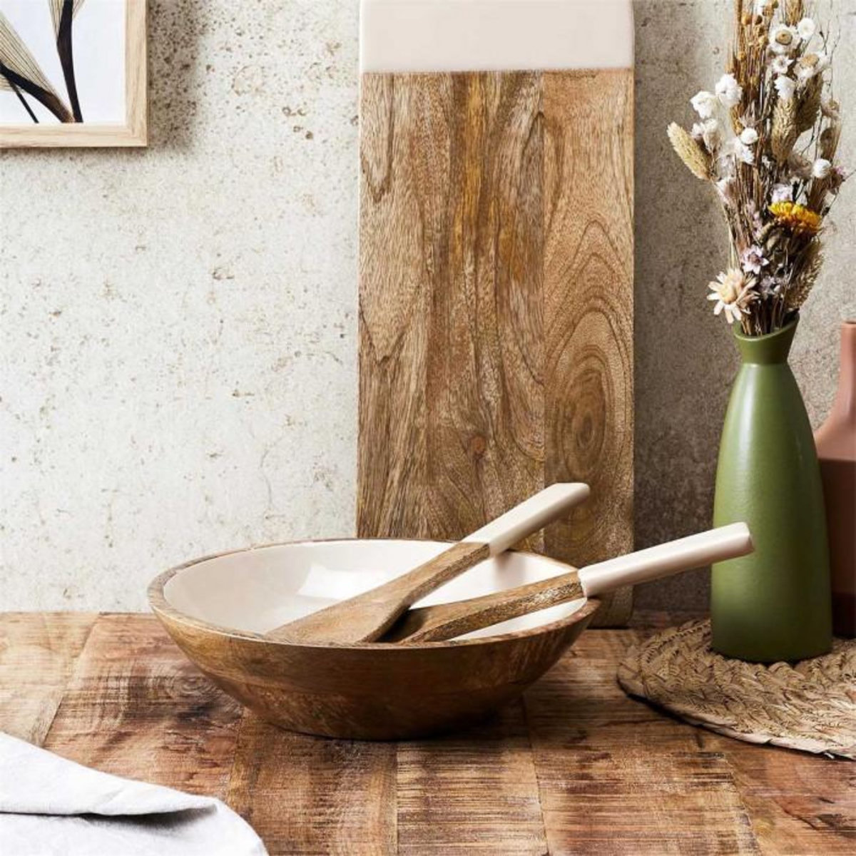 Paris Prix Saladier Uni en Bois  Dune  28cm Beige