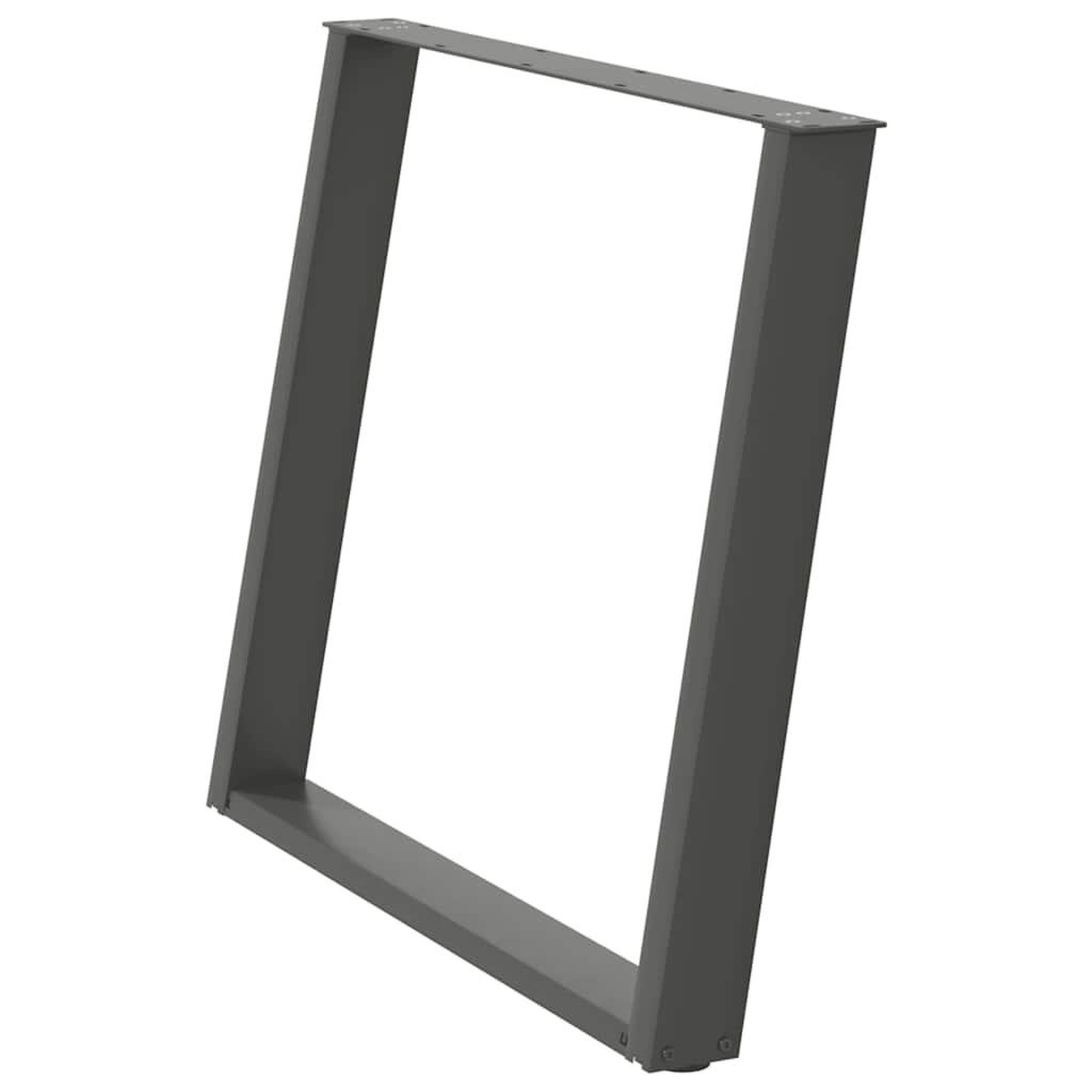 Voir la diapositive 4 : VIDAXL Pieds de table a manger forme de U 2 pcs 100x(72-73) cm acier