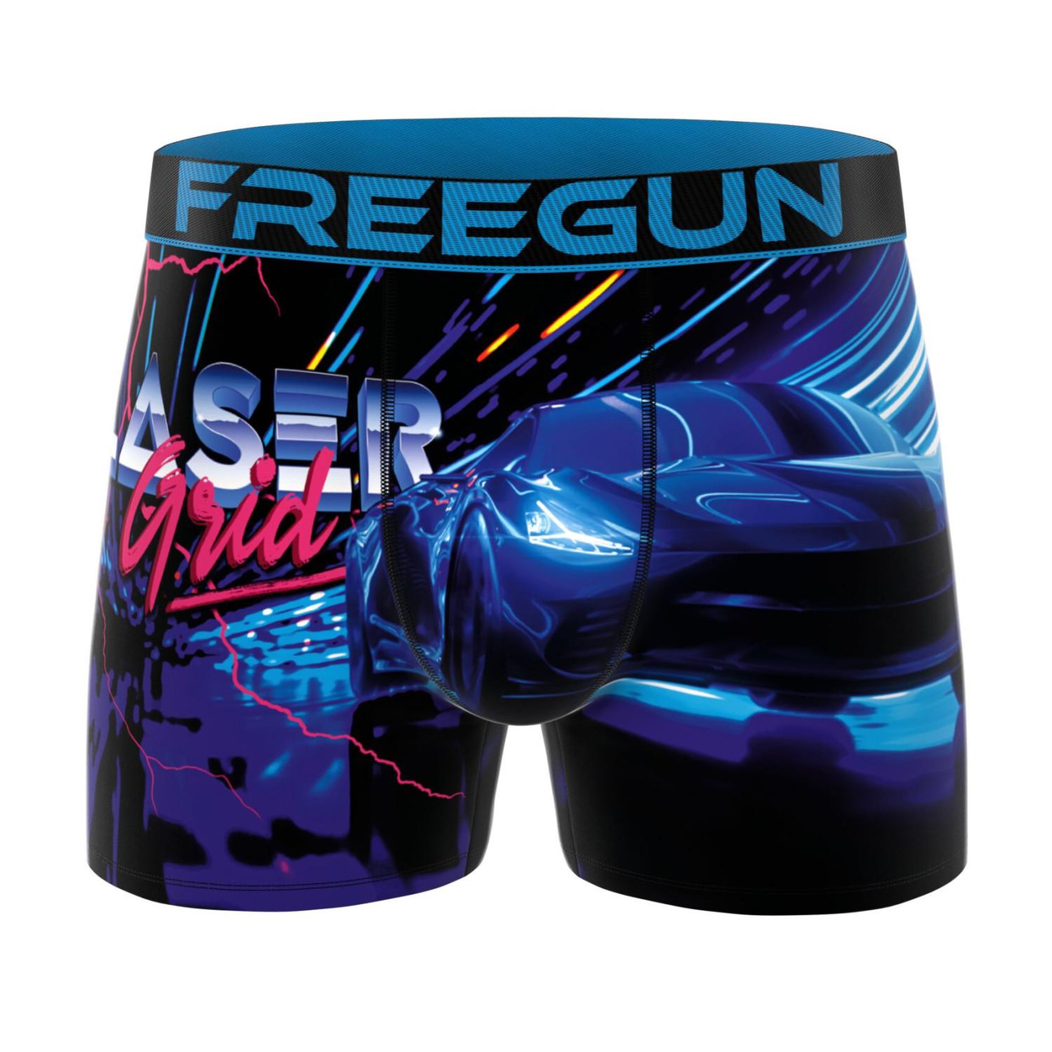 Voir la diapositive 4 : FREEGUN Lot de 3 boxers homme collection Racers