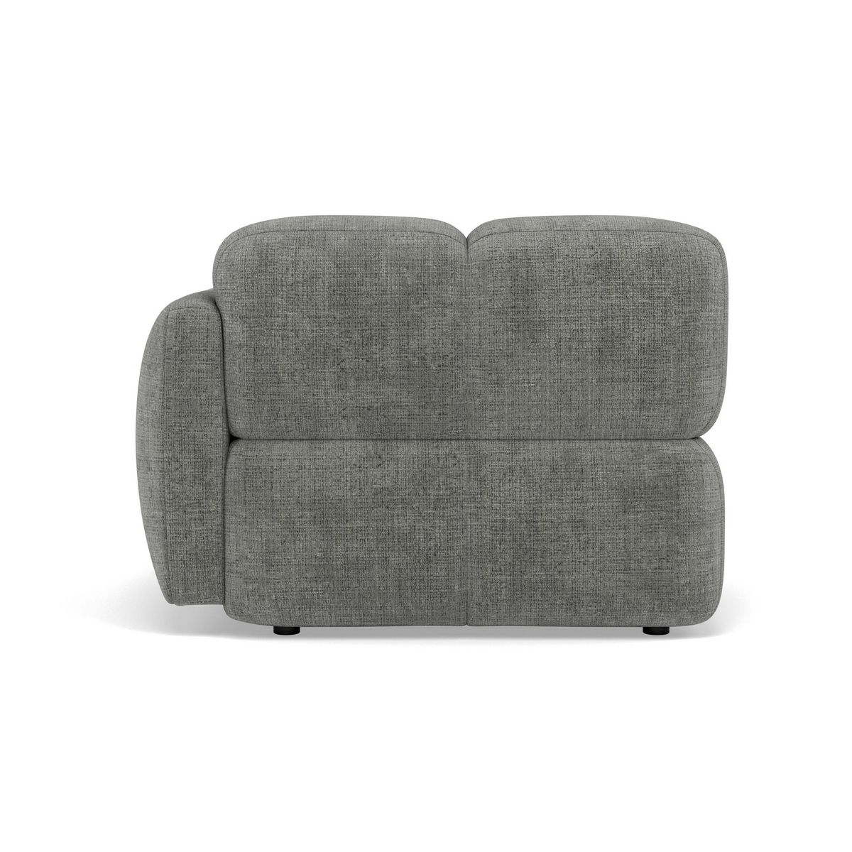 LISA DESIGN Grace - module d'assise droit en velours texturé