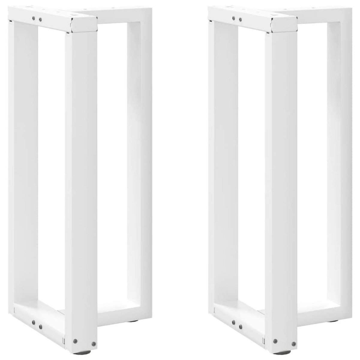 VIDAXL Pieds de table de bar forme de T 2 pcs blanc 50x35x(90-91) cm