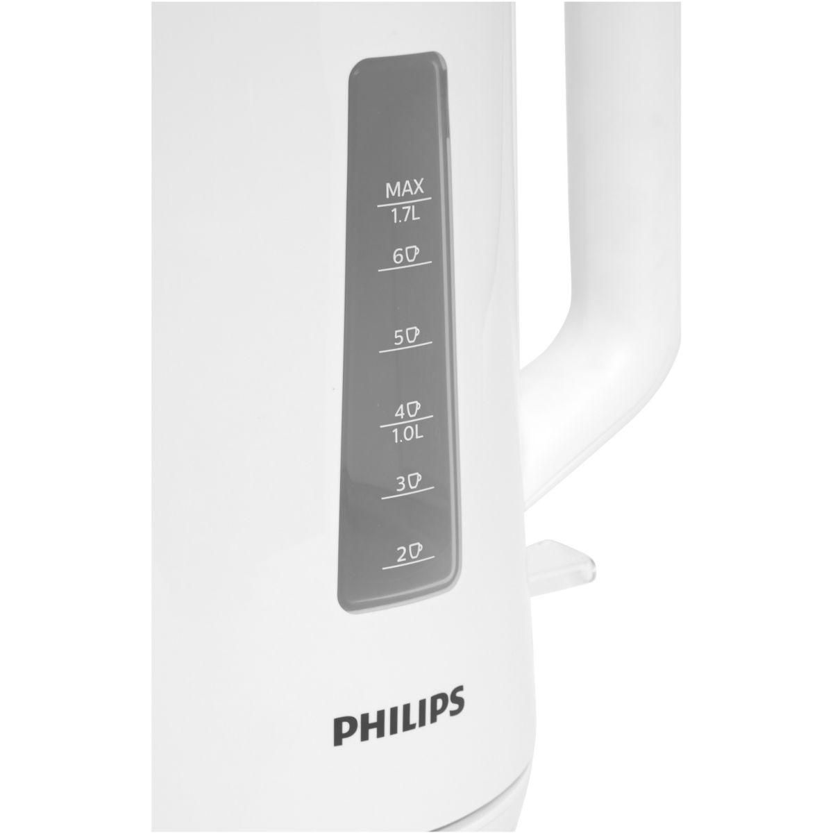 Philips Bouilloire HD9318/00 Bouilloire électrique blanche Daily 1.7L, 2200W
