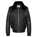 Schott Veste en Cuir  Homme Schott Flight. Coloris disponibles : Noir
