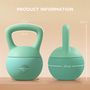 Voir la diapositive 3 : HOMCOM Kettlebell 8kg - haltère avec poignée antidérapante pour fitness musculation cardio, vert