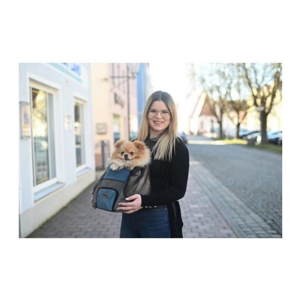 KERBL Sac transport avant - KERBL - Vacation - Gris/bleu - 31x24x38 cm