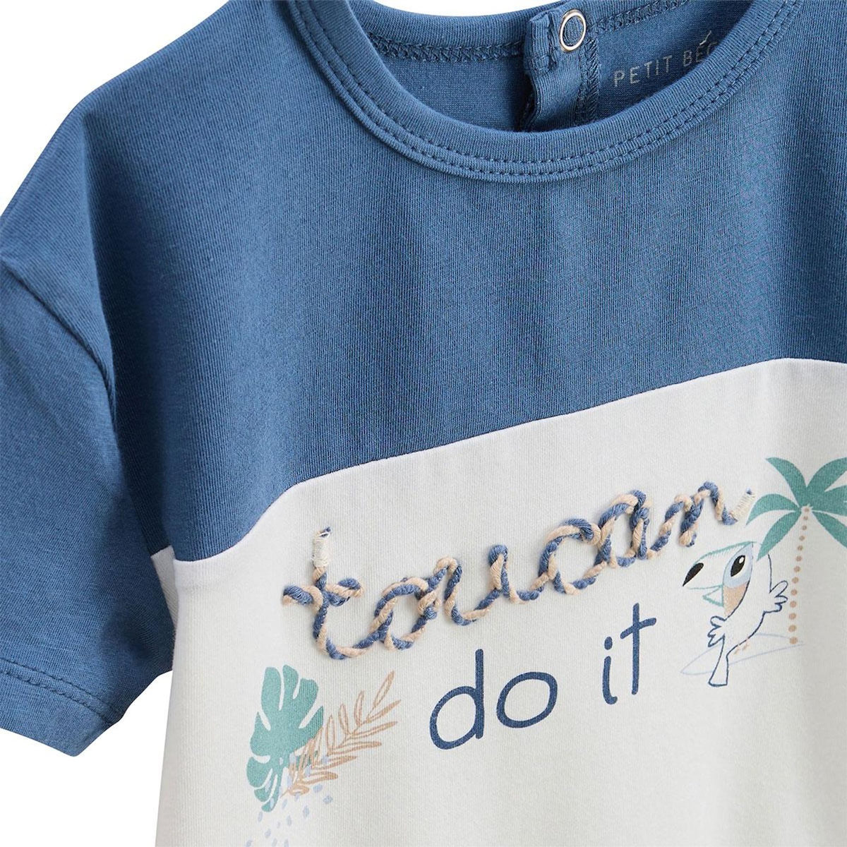 Petit Béguin Ensemble enfant t-shirt et short en gaze de coton Toucana