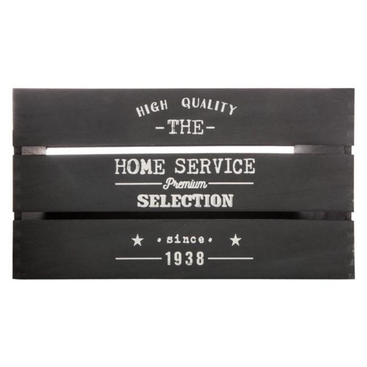 ATMOSPHERA Lot de 6 Caisses Cagettes  Facto  40cm Charbon