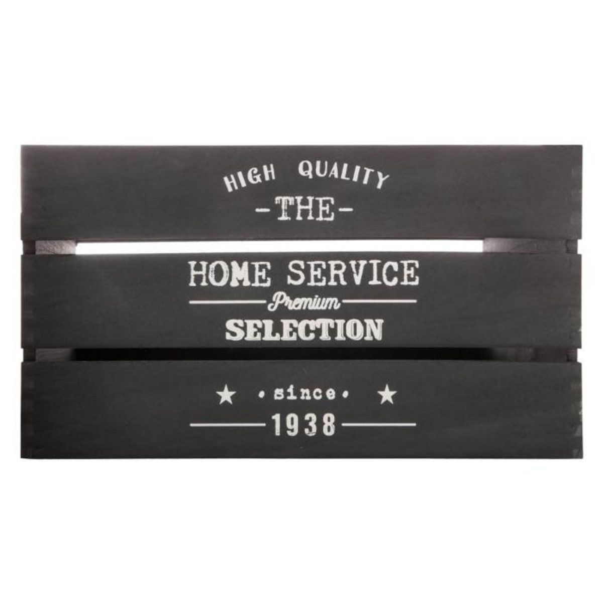 ATMOSPHERA Lot de 6 Caisses Cagettes  Facto  40cm Charbon