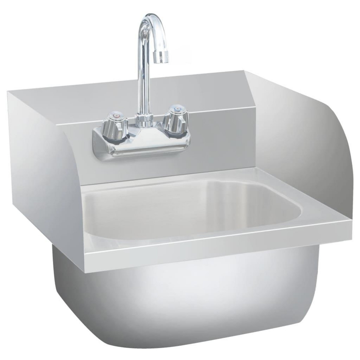 VIDAXL Lavabo commercial de lavage des mains avec robinet Inox