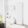 Voir la diapositive 3 : VIDAXL Garde-robe de couloir Blanc brillant Bois d'ingenierie