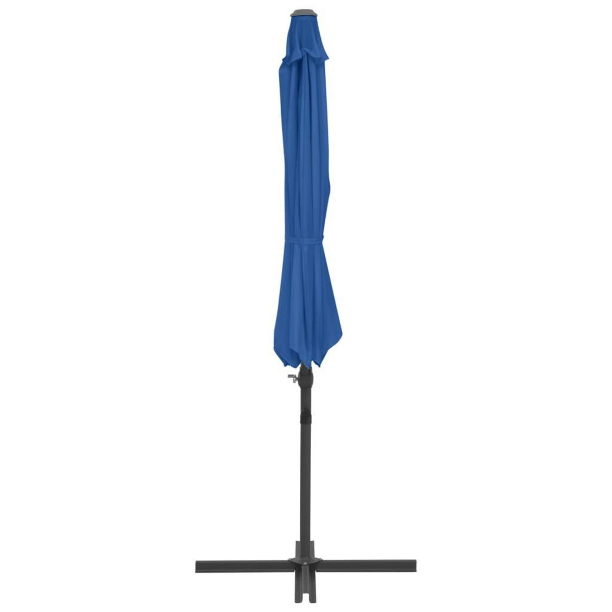 VIDAXL Parasol de jardin en porte-a-faux avec mat en acier bleu azure