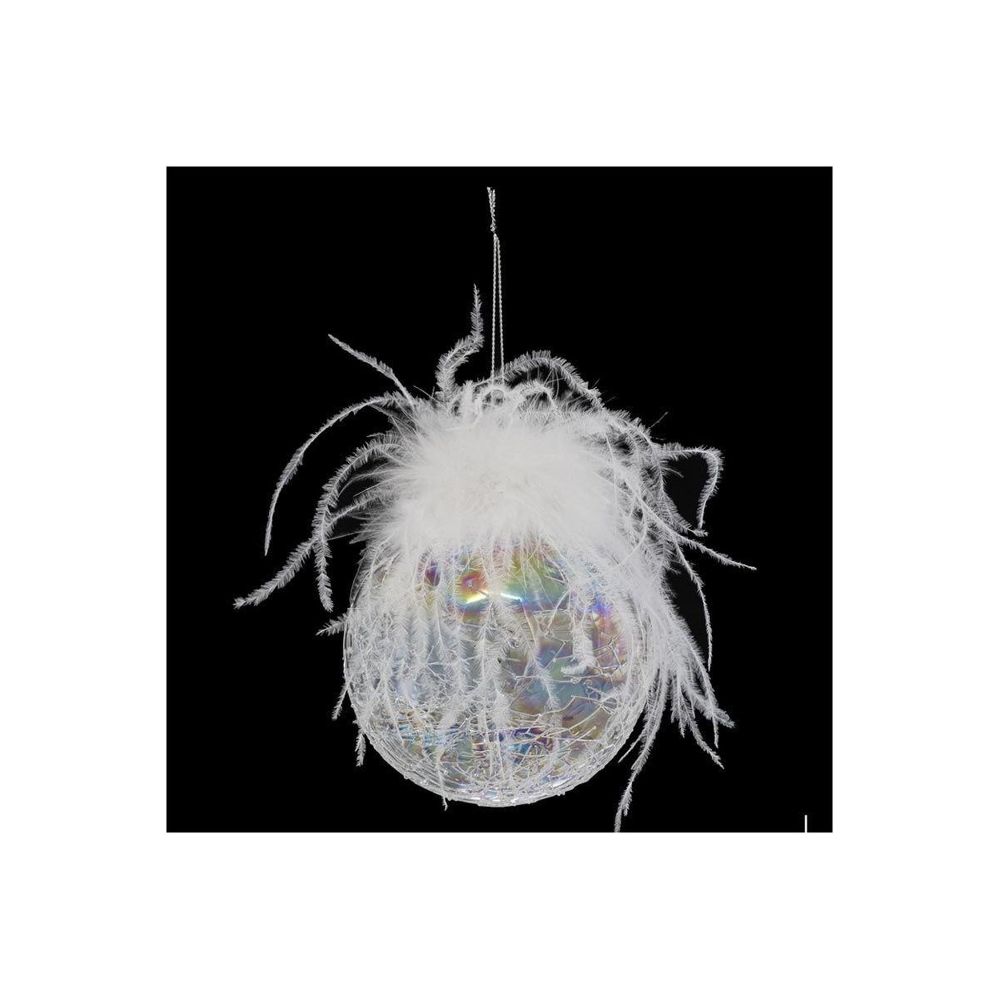 FEERIC LIGHT & CHRISTMAS Boule de noël en verre  légende d'hiver  10cm blanc