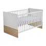 Voir la diapositive 4 : Roba Chambre bébé duo - Lit évolutif 70 x 140 cm + Commode a langer avec plan a langer inclus - ROBA - Bicolore blanc / décor che