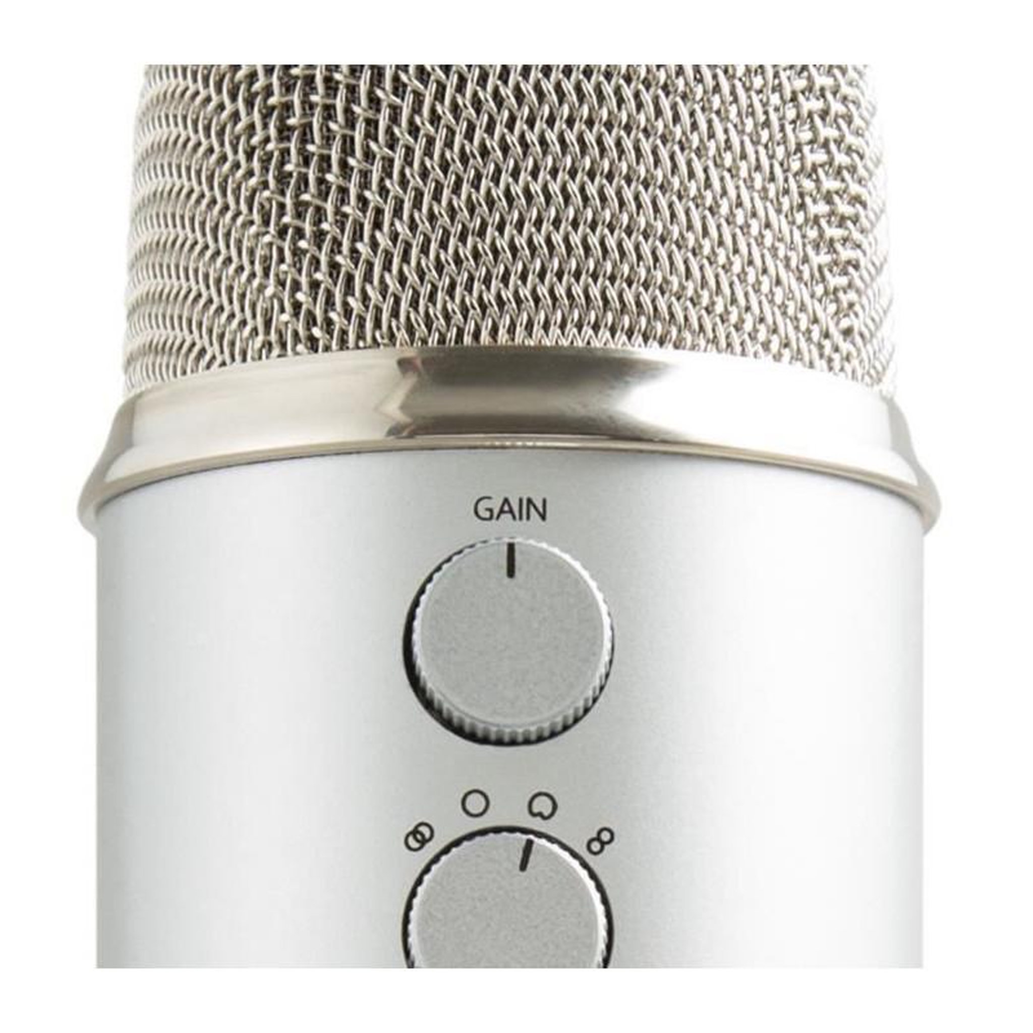Voir la diapositive 5 : Logitech Microphone USB - Blue Yeti - Pour Enregistrement, Streaming, Gaming, Podcast sur PC ou Mac - Argent