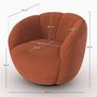 Voir la diapositive 4 : Rendez vous déco Fauteuil pivotant en velours vert - Ysé