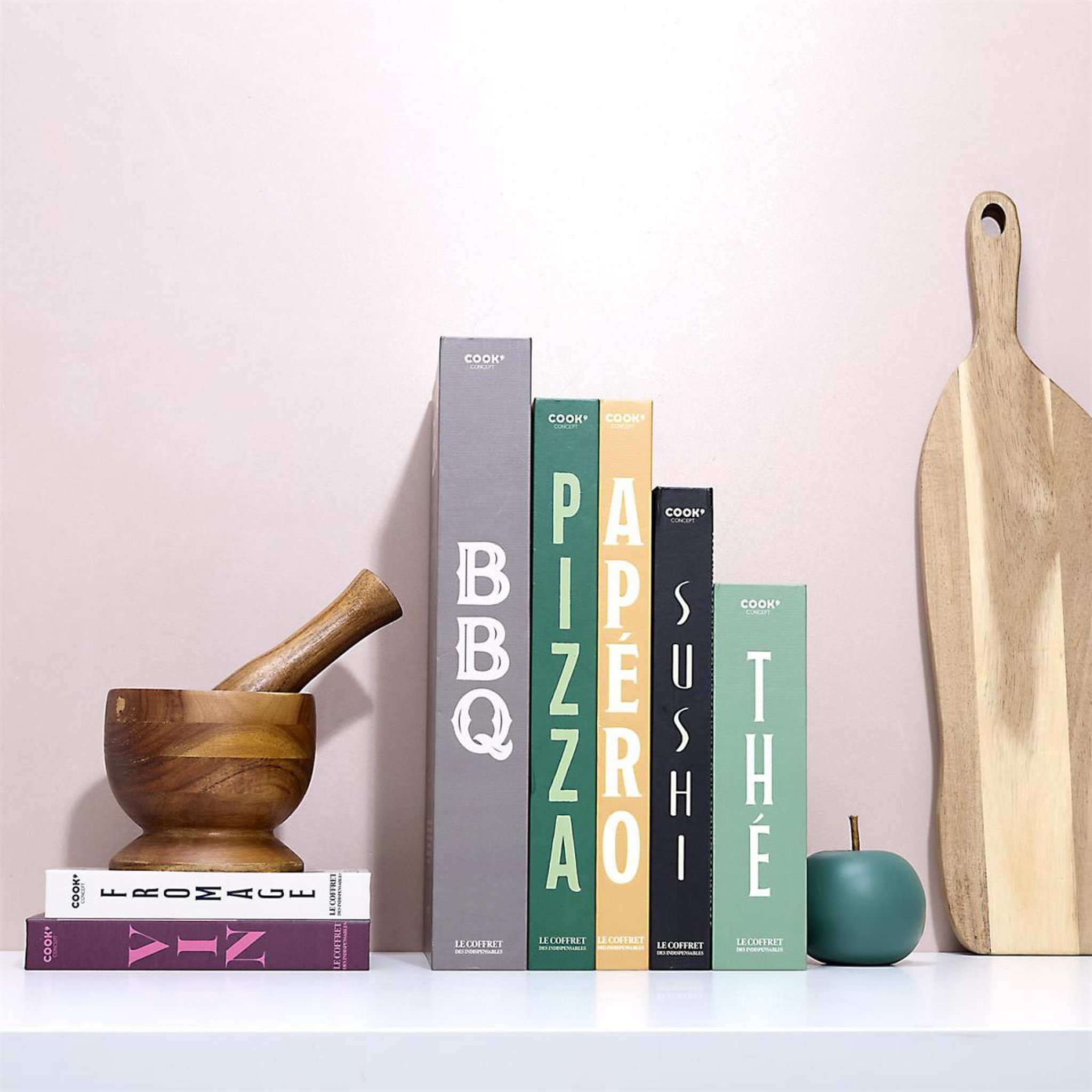Voir la diapositive 6 : COOK CONCEPT Coffret vin 5 pièces  livre  18cm violet