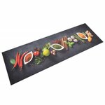 VIDAXL Tapis de cuisine lavable impression d'epices 60x180 cm velours