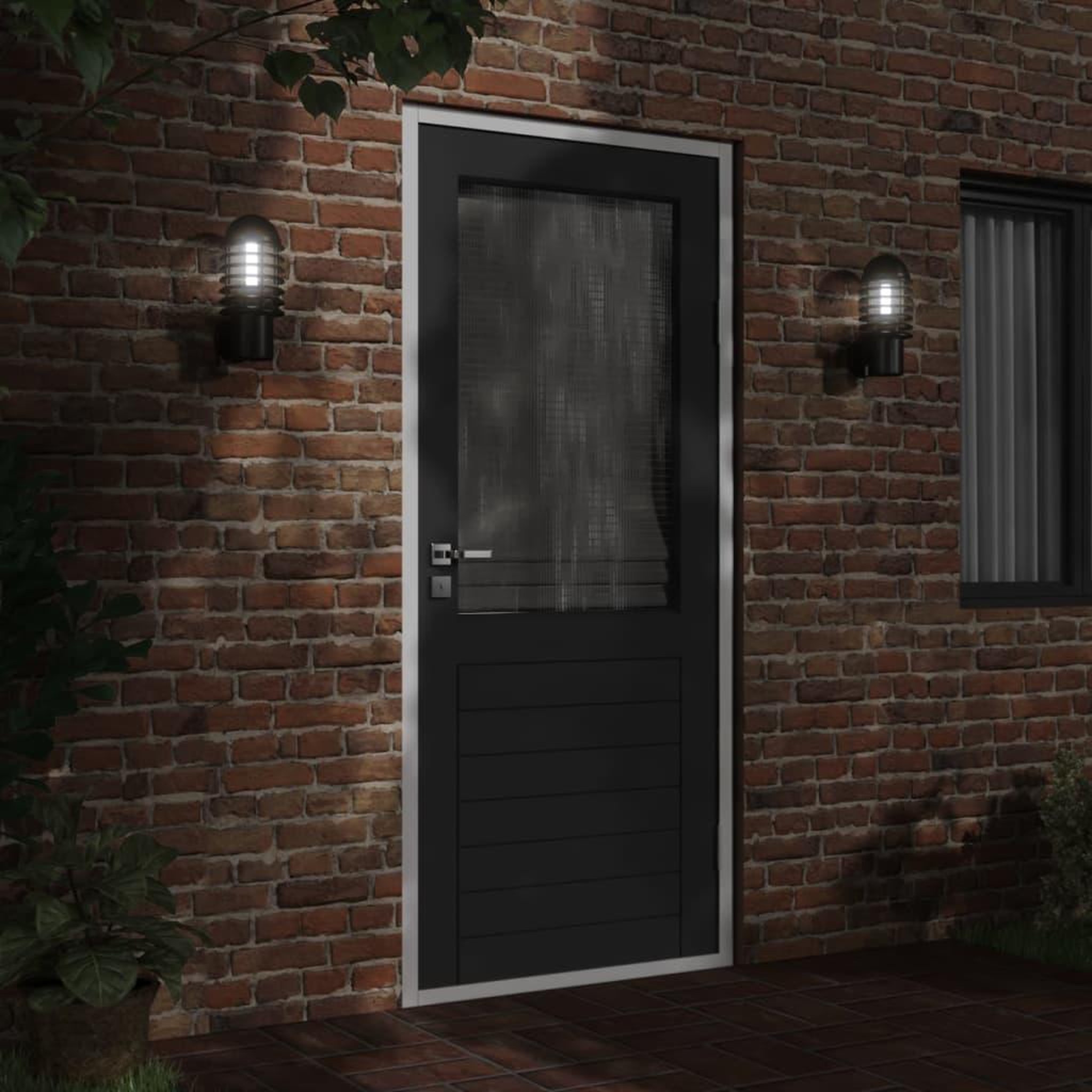Voir la diapositive 3 : VIDAXL Appliques murales d'exterieur 2 pcs noir acier inoxydable