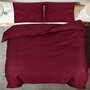Voir la diapositive 5 : VIDAXL Ensemble de housse de couette Bordeaux 135x200 cm Microfibre