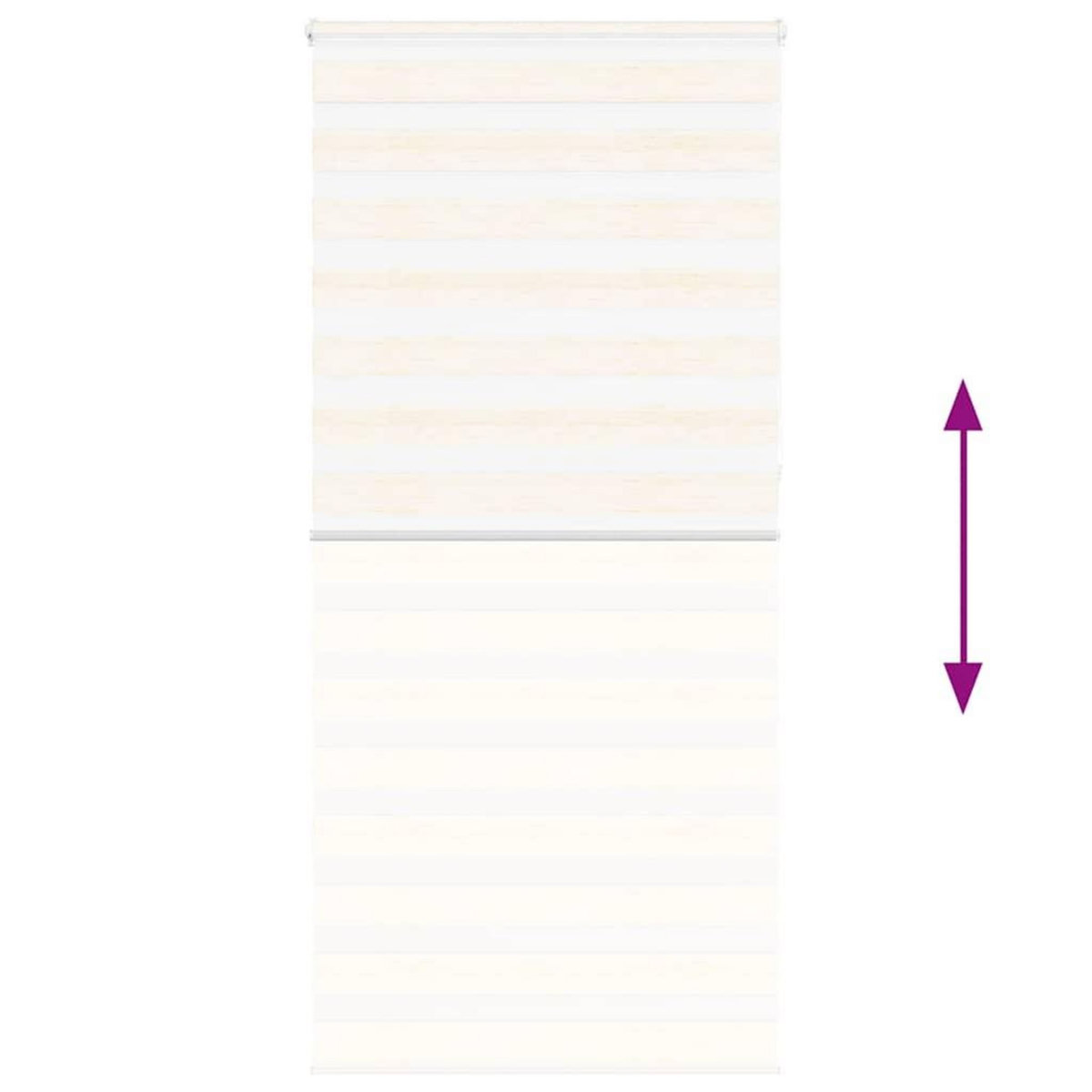 VIDAXL Store zebre beige marbre largeur du tissu 105,9 cm polyester