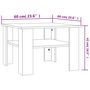 Voir la diapositive 6 : VIDAXL Table basse Chene sonoma 60x60x42 cm Bois d'ingenierie
